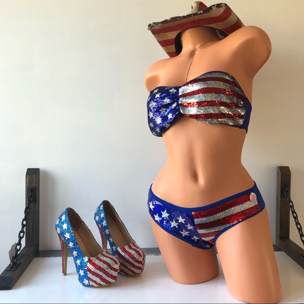 🅟🅘🅝🅚 ʟɪᴍɪᴛᴇᴅ ᴇᴅɪᴛɪᴏɴ AMERICA bandeau/ Panties